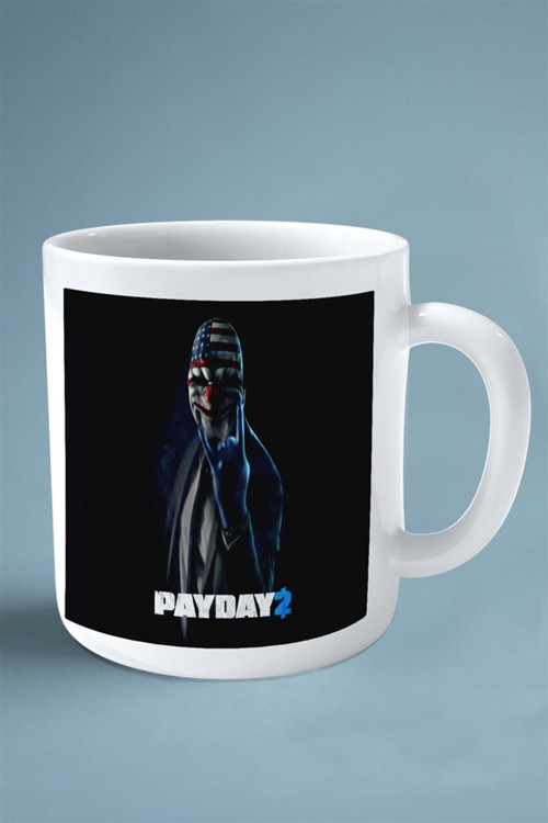 Art hedi̇ye payday oyun Baskılı Kupa Bardak Çift Taraflı Baskı Kişiye Özel model 8