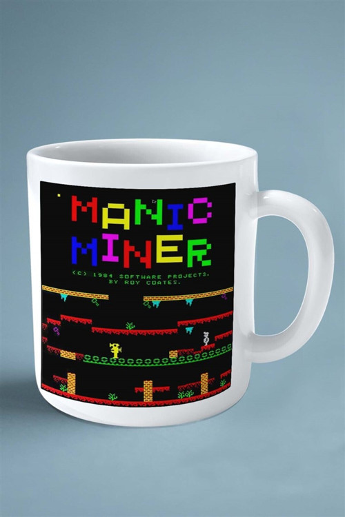 Art hedi̇ye manic miner Oyun Baskılı Kupa Bardak Çift Taraflı Baskı Kişiye Özel model 1