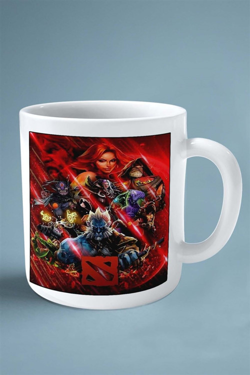 Art hedi̇ye dota oyun Baskılı Kupa Bardak Çift Taraflı Baskı Kişiye Özel model 7