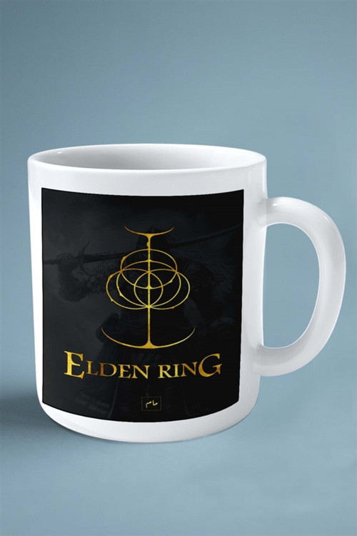 Art hedi̇ye elden ring oyun Baskılı Kupa Bardak Çift Taraflı Baskı Kişiye Özel model 5