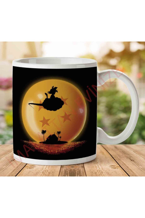 Art hedi̇ye Dragon Ball Goku On Sunset Iki Tarafı Baskılı Kupa Bardak