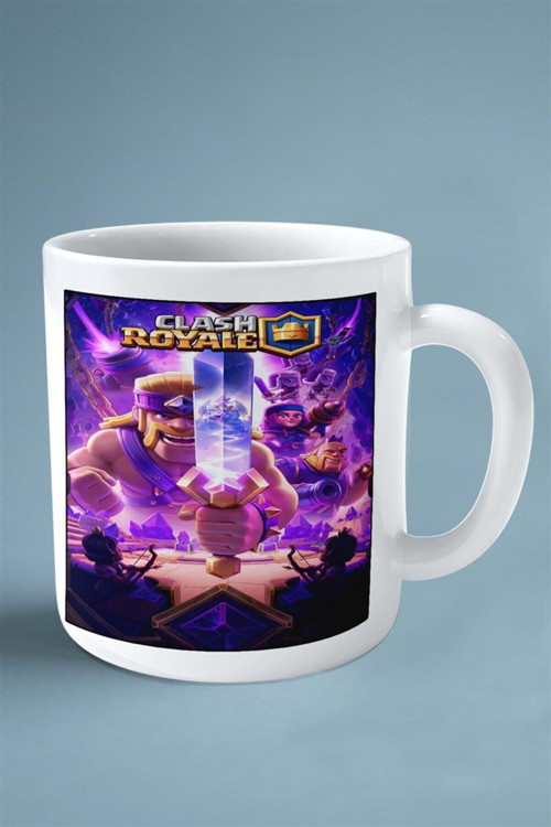 Art hedi̇ye clash royale Mobil Oyun Baskılı Kupa Bardak Çift Taraflı baskı kişiye özel model 9