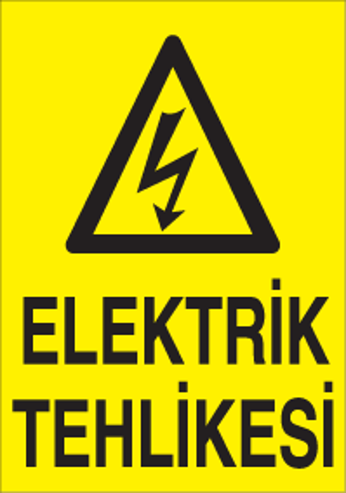 Elektrik Tehlikesi Uyarı Levhası