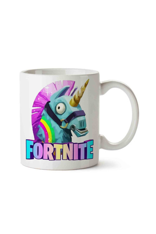 Art hedi̇ye Fortinite Unicorn iki Tarafı Baskılı Kupa Bardak
