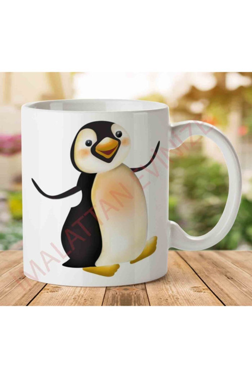 Art hedi̇ye A2493 Penguen İki Tarafı Baskılı Kupa Bardak.jpg