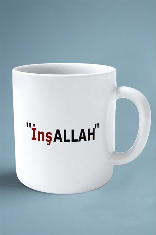 Art hedi̇ye inşallah islam Baskılı Kupa Bardak Çift Taraflı Baskı Kişiye Özel Model 1