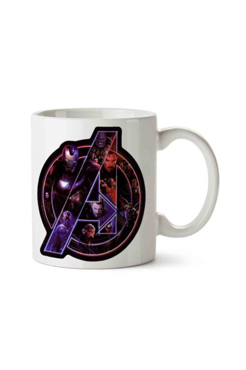 Art hedi̇ye Marvel Avengers Iki Tarafı Baskılı Kupa Bardak
