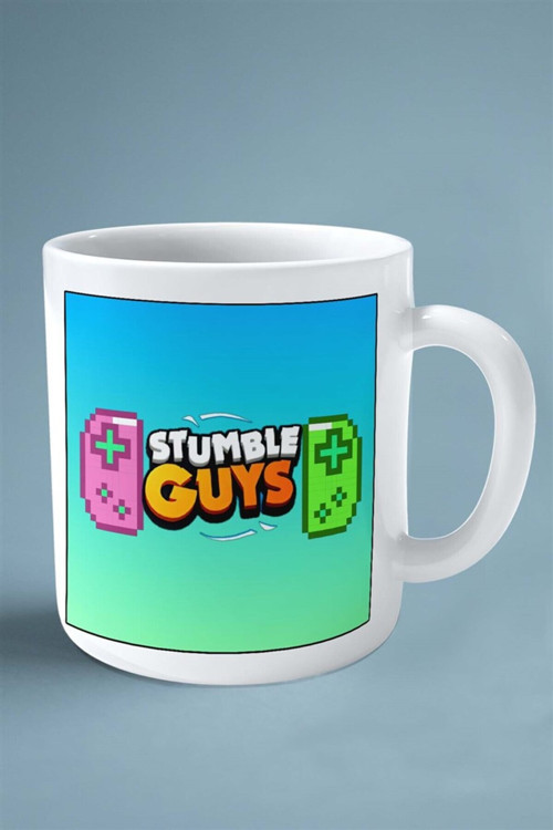 Art hedi̇ye stumble guys oyun Baskılı Kupa Bardak Çift Taraflı Baskı Kişiye Özel model 6