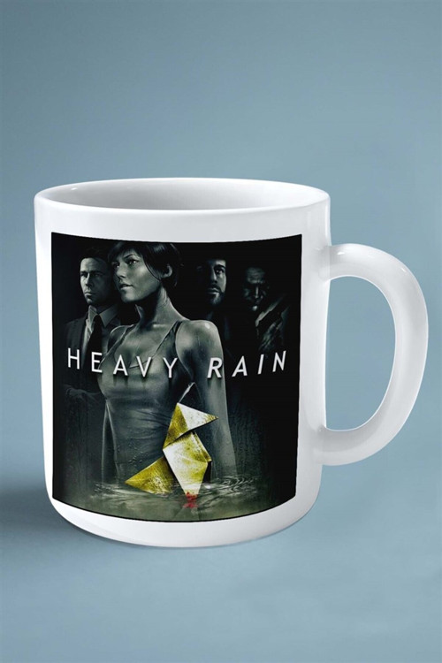 Art hedi̇ye heavy rain Oyun Baskılı Kupa Bardak Çift Taraflı Baskı Kişiye Özel model 1