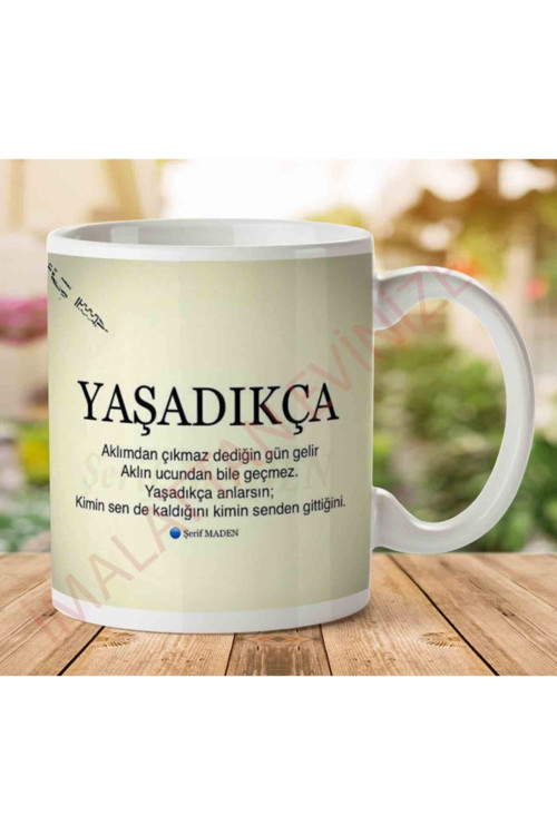 Art hedi̇ye Nebi Yıldız Yaşadıkça Iki Tarafı Baskılı Kupa Bardak