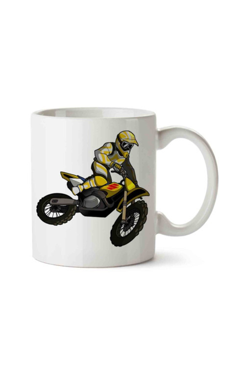 Art hedi̇ye Motocross Motorsiklet Iki Tarafı Baskılı Kupa Bardak