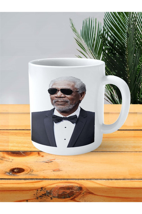 Art hedi̇ye morgan freeman Baskılı Kupa Bardak Kişiye Özel Model 2