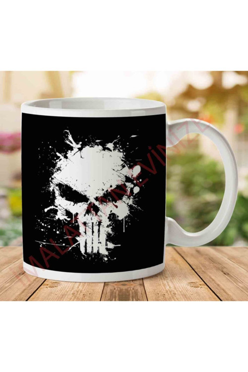 Art hedi̇ye Punisher Violence Spray Graffiti Iki Tarafı Baskılı Kupa Bardak