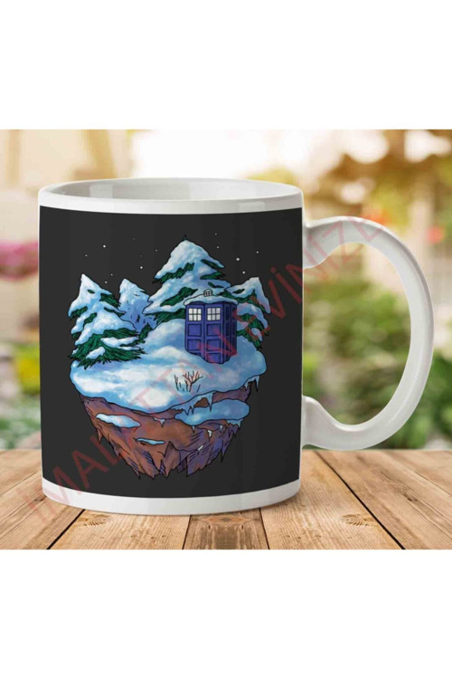 Art hedi̇ye 1-2163 Tardis On A Floating Winter Island Doctor Who Kupa Bardak