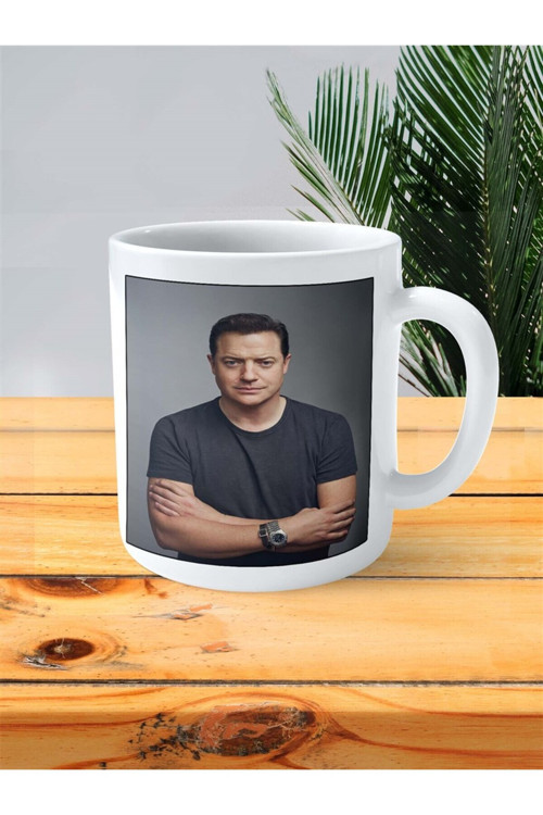 Art hedi̇ye Brendan Fraser Baskılı Kupa Bardak Kişiye Özel desen 2