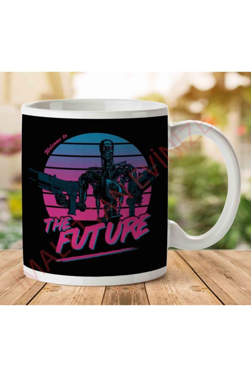 Art hedi̇ye The Terminator Welcome To The Future Iki Tarafı Baskılı Kupa Bardak