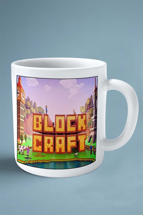 Art hedi̇ye block craft Mobil Oyun Baskılı Kupa Bardak Çift Taraflı baskı kişiye özel model 5