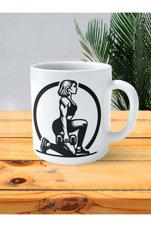 Art hedi̇ye fitness Baskılı Kupa Bardak Kişiye Özel Model 6