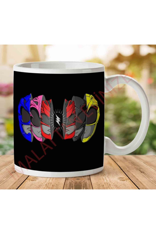 Art hedi̇ye Power Pops Power Rangers Iki Tarafı Baskılı Kupa Bardak