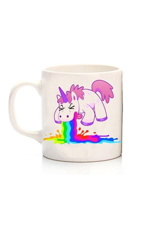 Art hedi̇ye Unicorn Spew Iki Tarafı Baskılı Kupa Bardak