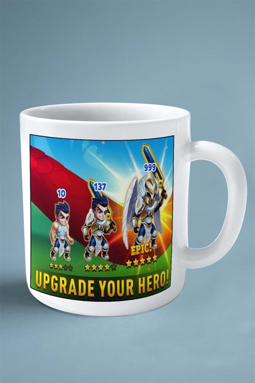 Art hedi̇ye hero wars Mobil Oyun Baskılı Kupa Bardak Çift Taraflı baskı kişiye özel model 6