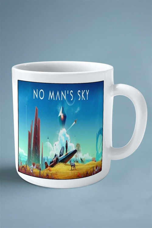 Art hedi̇ye no man sky oyun Baskılı Kupa Bardak Çift Taraflı Baskı Kişiye Özel model 1