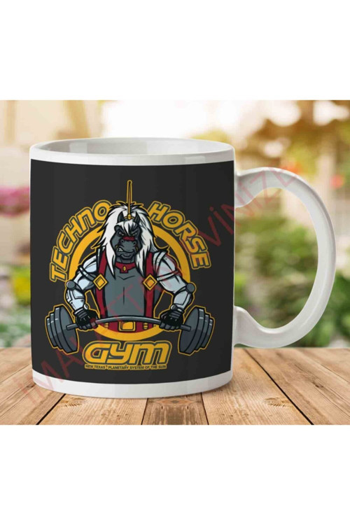 Art hedi̇ye Techno Horse Gym Bravestarr Iki Tarafı Baskılı Kupa Bardak