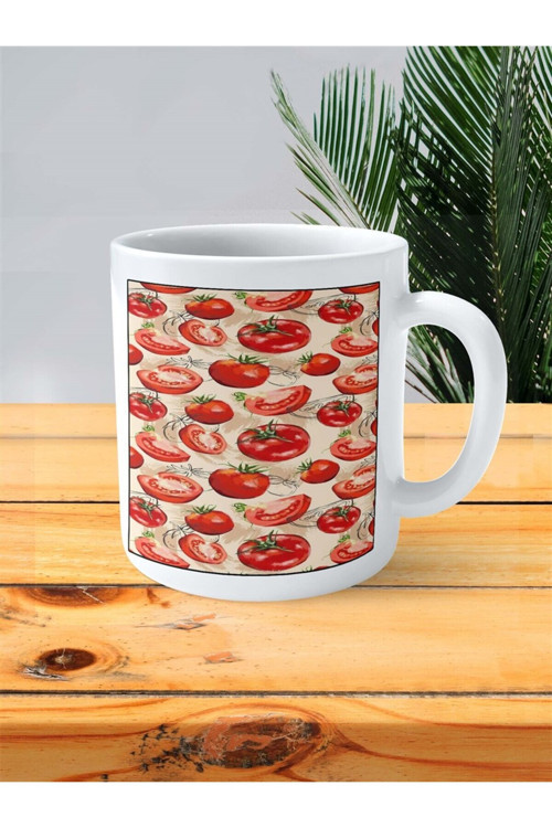 Art hedi̇ye domates Baskılı Kupa Bardak Kişiye Özel desen 2