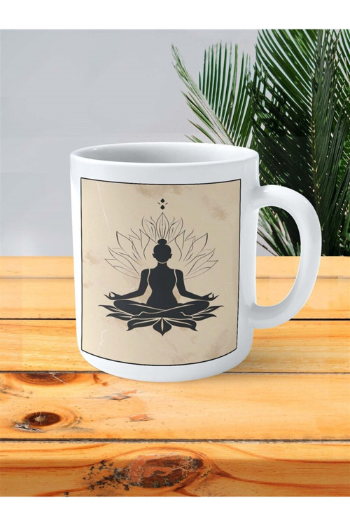 Art hedi̇ye meditasyon Baskılı Kupa Bardak Kişiye Özel desen 6