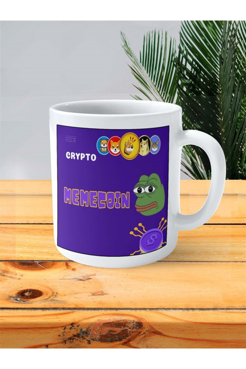 Art hedi̇ye meme coin Baskılı Kupa Bardak Kişiye Özel desen 1
