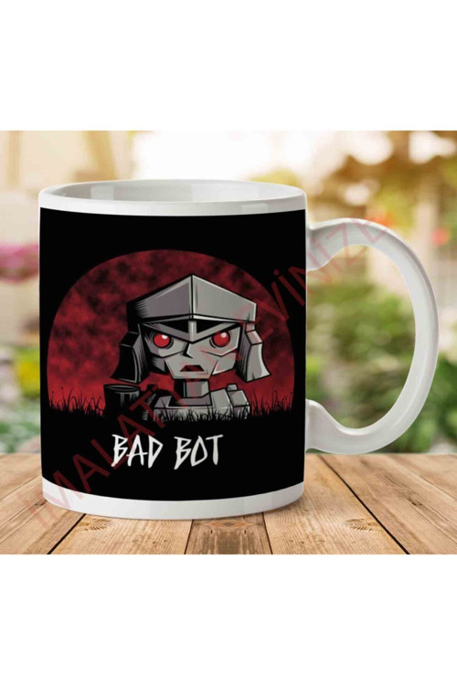 Art hedi̇ye Bad Bot Transformers Megatron Iki Tarafı Baskılı Kupa Bardak