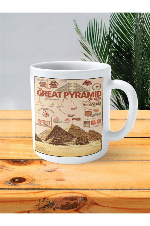 Art hedi̇ye giza piramidi Baskılı Kupa Bardak Kişiye Özel desen 4