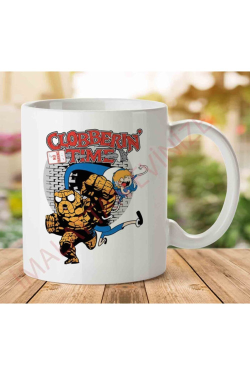 Art hedi̇ye Clobbering Time Fantastic Adventure Iki Tarafı Baskılı Kupa Bardak