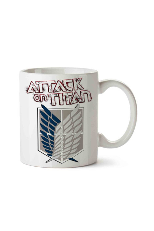 Art hedi̇ye Attack On Titan Iki Tarafı Baskılı Kupa Bardak