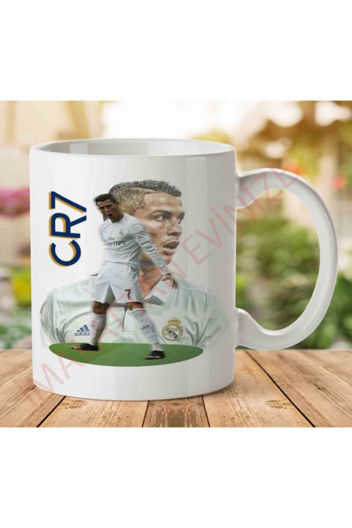 Art hedi̇ye Cristiano Ronaldo Cr7 Iki Tarafı Baskılı Kupa Bardak