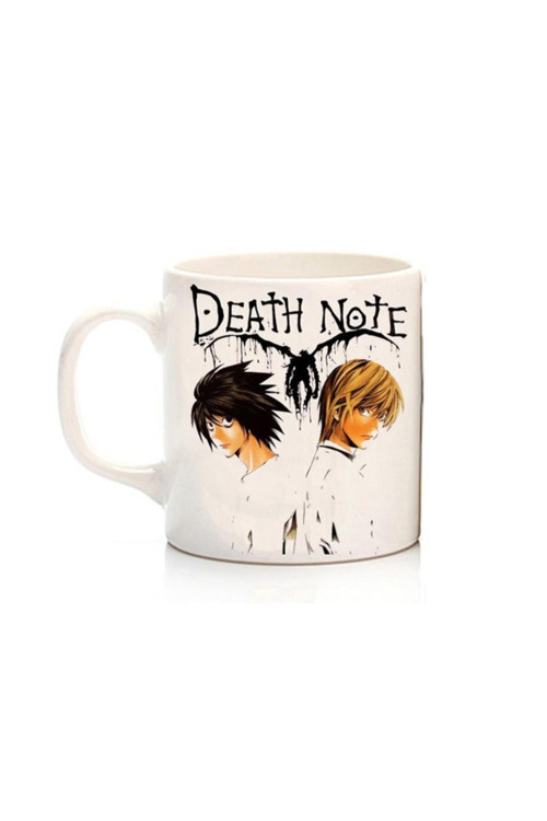 Art hedi̇ye Anime Death Note Face To Face Iki Tarafı Baskılı Kupa Bardak