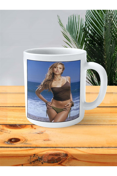 Art hedi̇ye jessica alba Baskılı Kupa Bardak Kişiye Özel desen 2