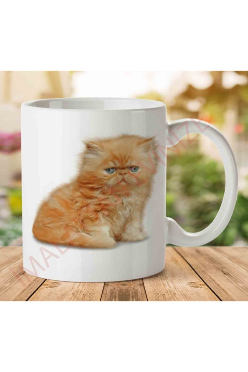 Art hedi̇ye Kedi Yavrusu Iki Tarafı Baskılı Kupa Bardak