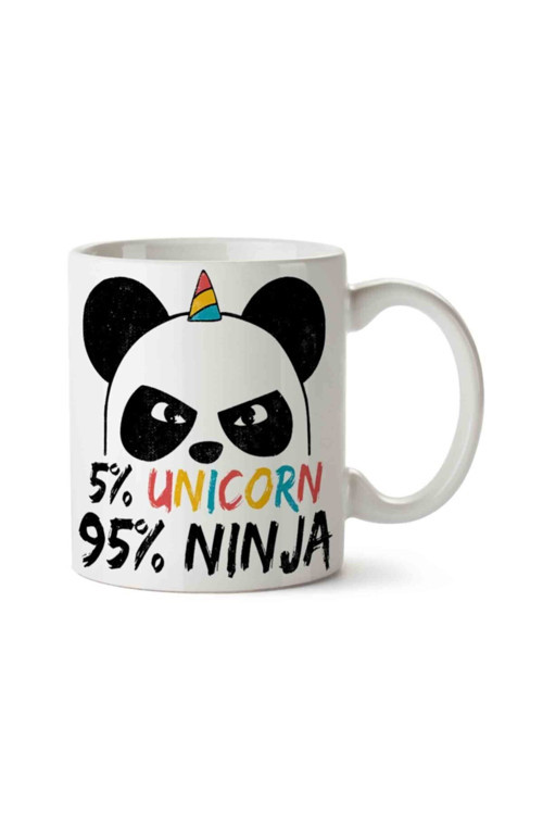 Art hedi̇ye Unicorn Ninja iki Tarafı Baskılı Kupa Bardak