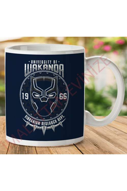Art hedi̇ye 1-699 Wakanda Üniversitesi Kara Panter İki Tarafı Baskılı Kupa Bardak