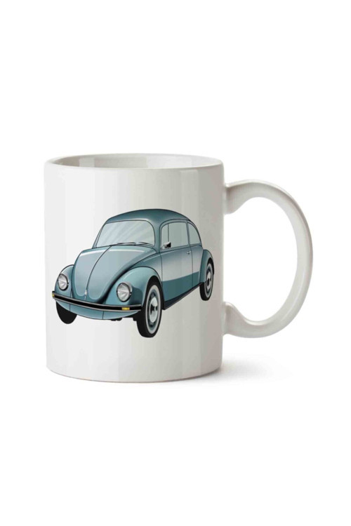 Art hedi̇ye Volkswagen Old Beetle İki Tarafı Baskılı Kupa Bardak