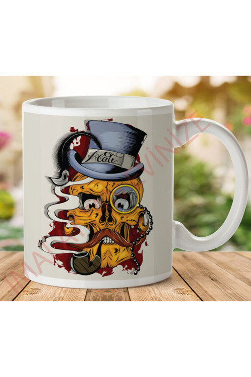 Art hedi̇ye Kafa Iki Tarafı Baskılı Kupa Bardak