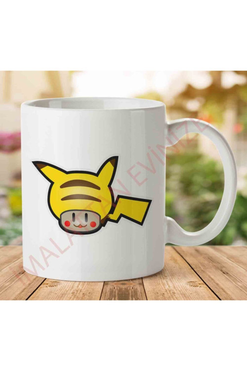 Art hedi̇ye Super Mario Mushroom Pikachu Pokemon Iki Tarafı Baskılı Kupa Bardak