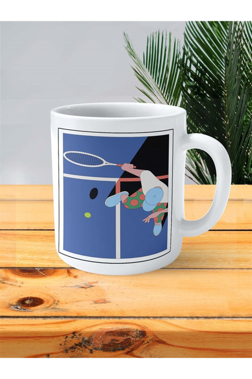 Art hedi̇ye tenis Baskılı Kupa Bardak Kişiye Özel desen 1