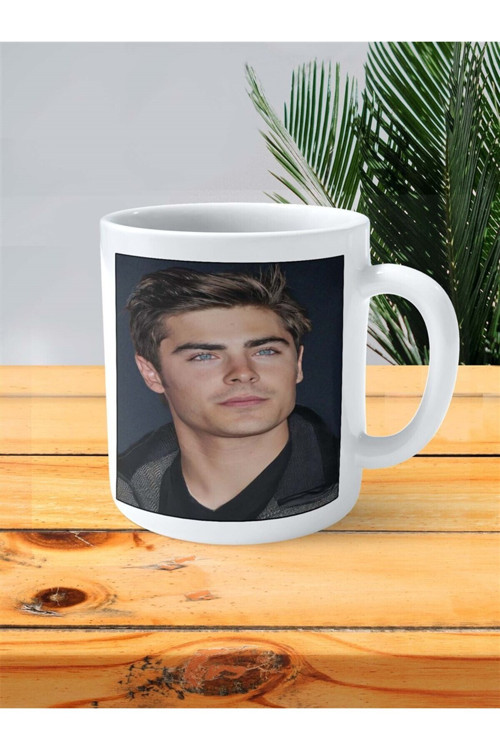 Art hedi̇ye Zac Efron Baskılı Kupa Bardak Kişiye Özel desen 2