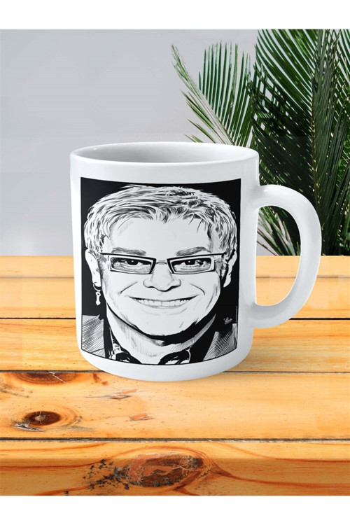 Art hedi̇ye Elton John Baskılı Kupa Bardak Kişiye Özel desen 2