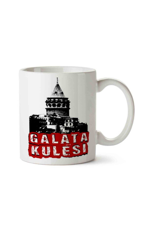 Art hedi̇ye Galata Kulesi Istanbul Iki Tarafı Baskılı Kupa Bardak