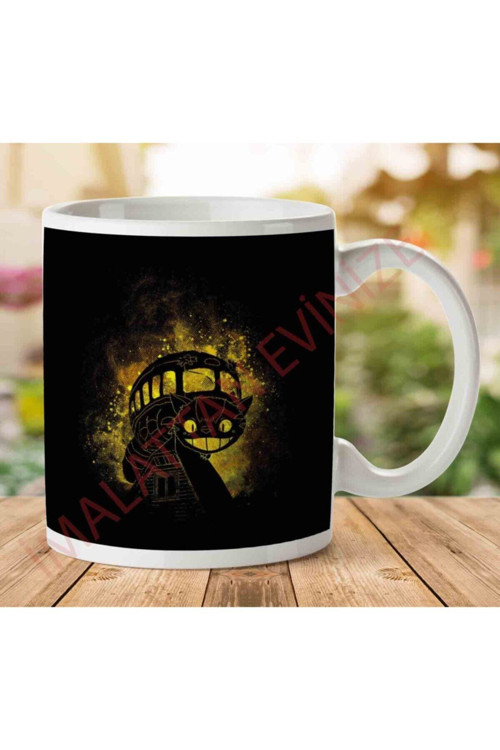 Art hedi̇ye Studio Ghibli Catbus Iki Tarafı Baskılı Kupa Bardak