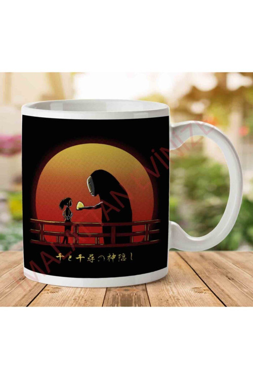 Art hedi̇ye Spirited Away Chihiro On Sunset Iki Tarafı Baskılı Kupa Bardak