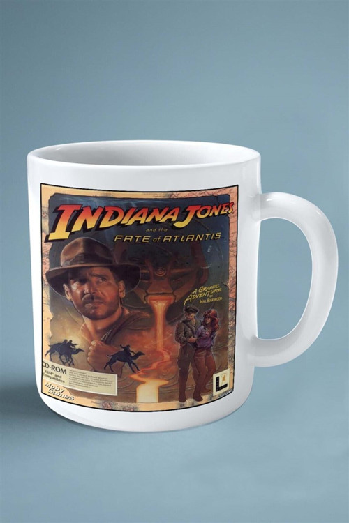 Art hedi̇ye Indiana Jones oyun Baskılı Kupa Bardak Çift Taraflı Baskı Kişiye Özel model 1